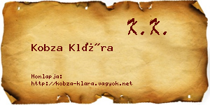 Kobza Klára névjegykártya