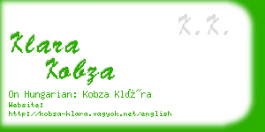 klara kobza business card